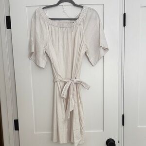 Banana Republic Cream Linen Dress
